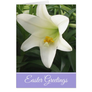 Tarjeta de saludo de Pascua Lily de Pascua