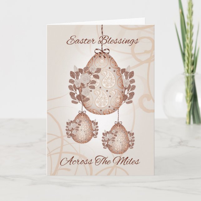 Tarjeta de saludo de Pascua Moderna, Bendiciones d (Anverso)