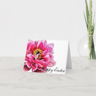 Tarjeta de saludo de Pascua - Peony Rosa