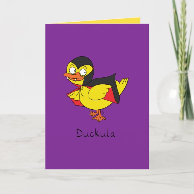 Tarjeta de saludo de pato Dalloween divertida Duck (Anverso)