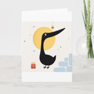 Tarjeta de saludo de pato para mediados de otoño