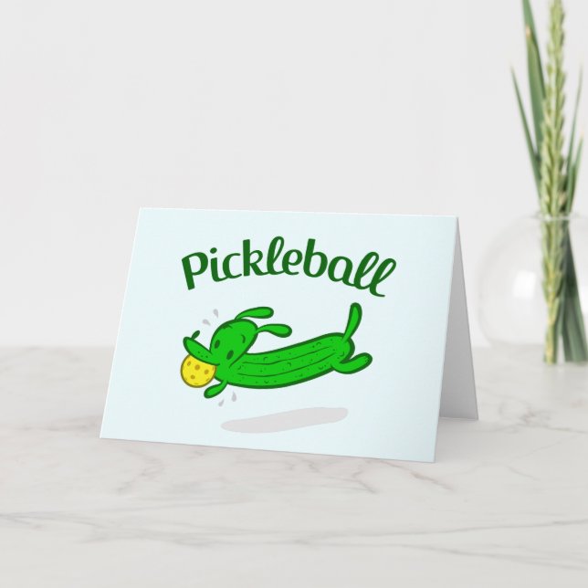 Tarjeta de saludo de pelota - Pickles al perro (Anverso)