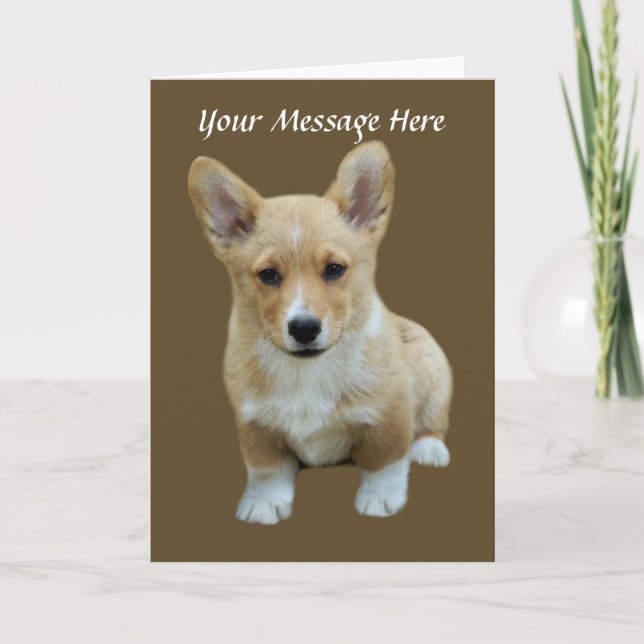 Tarjeta de saludo de Pembroke Welsh Corgi Cute (Anverso)