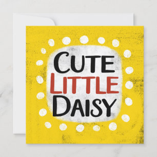 Tarjeta de saludo de pequeña margarita