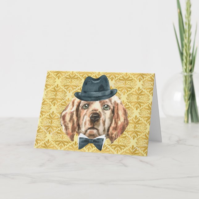 Tarjeta de saludo de Percival el Labrador (Anverso)