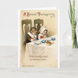 Tarjeta de saludo de Peregrinos Vintage