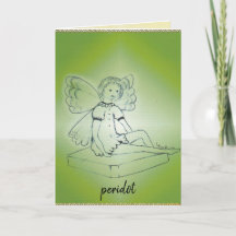 Tarjeta de saludo de Peridot/agosto