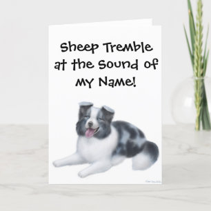 Tarjeta de saludo de Perro de Collie de borde