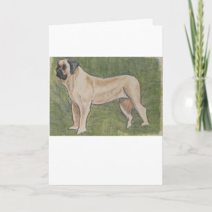 Tarjeta de saludo de perro de Mastiffe