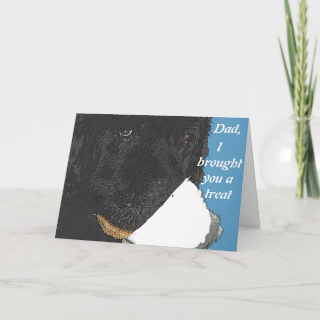 Tarjeta de saludo de perro de Terranova (Anverso)