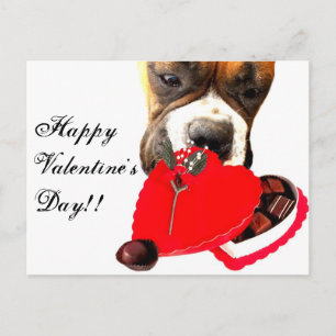 tarjeta de saludo de perro el día de San Valentín