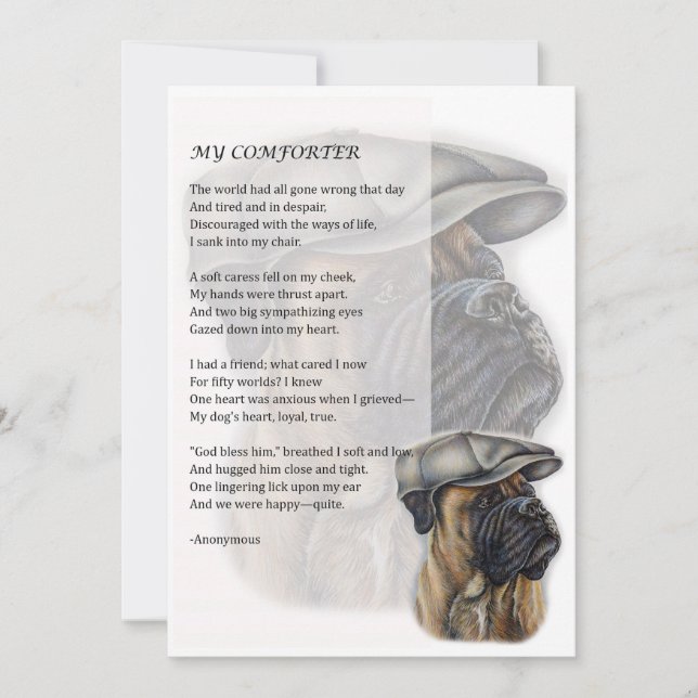 Tarjeta de saludo de perro fantasma en un ordenado (Anverso)