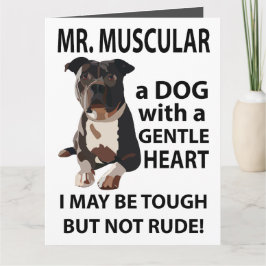 Tarjeta de saludo de perro Pitbull Animal 