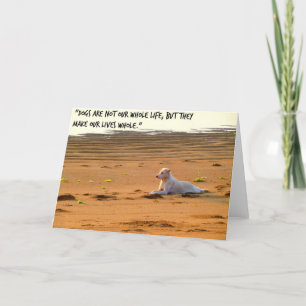 Tarjeta de saludo de perro, tarjeta de pérdida de 