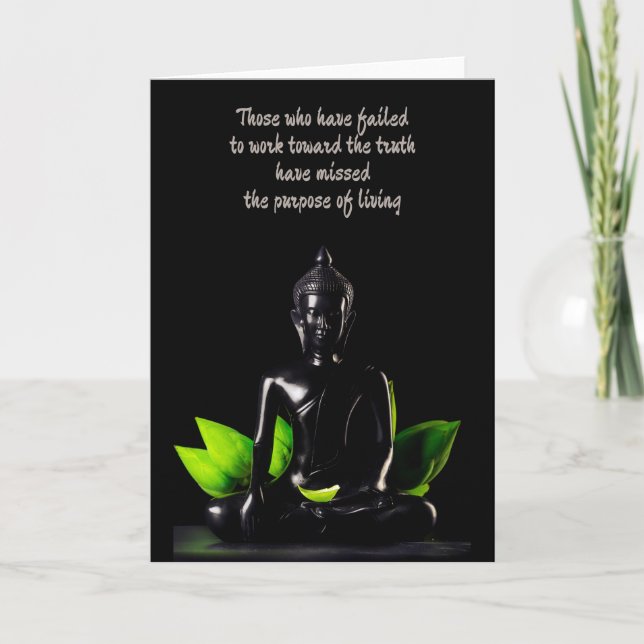 Tarjeta de saludo de personalizable Buddha Quote 1 (Anverso)
