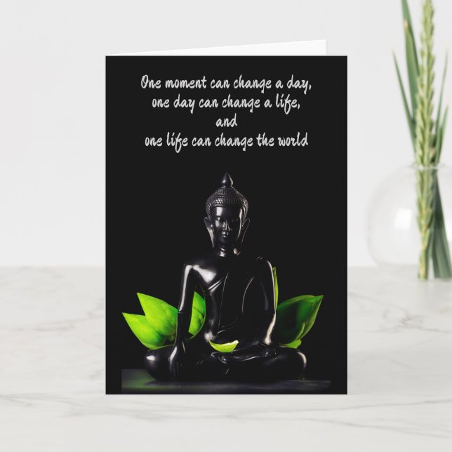 Tarjeta de saludo de personalizable Buddha Quote 2 (Anverso)