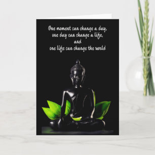 Tarjeta de saludo de personalizable Buddha Quote 2