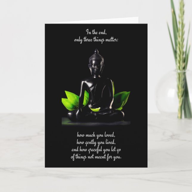 Tarjeta de saludo de personalizable Buddha Quote 3 (Anverso)