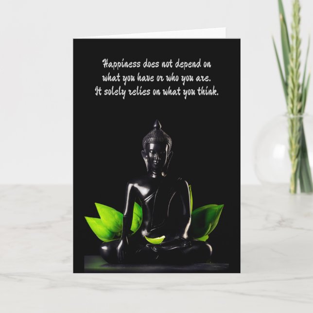Tarjeta de saludo de personalizable Buddha Quote 4 (Anverso)