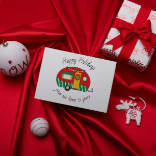 Tarjeta de saludo de Personalizable Camp Trailer p