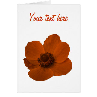 Tarjeta de saludo de Personalizable de Anemone mar