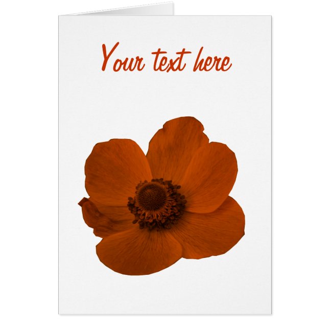 Tarjeta de saludo de Personalizable de Anemone mar (Frente)