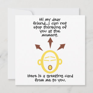 Tarjeta de saludo de Personalizable Emotive Head