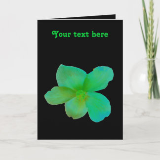 Tarjeta de saludo de Personalizable Green Begonia