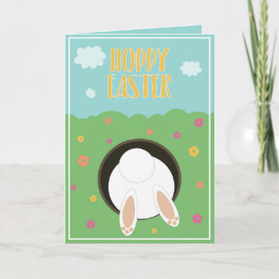 tarjeta de saludo de personalizable "Hoppy Easter"