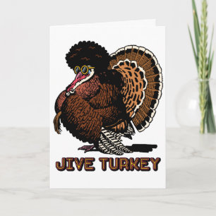 Tarjeta de saludo de Personalizable Jive Turkey