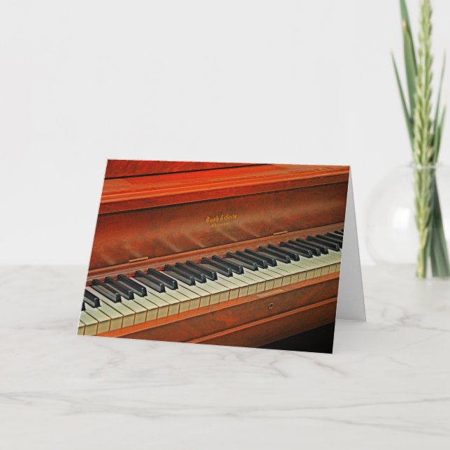 Tarjeta de saludo de Personalizable Piano Keys (Anverso)