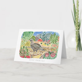 Tarjeta de saludo de Personalizable Quail Blank de