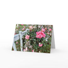 Tarjeta de saludo de Personalizable Rosa