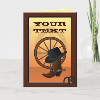 Tarjeta de saludo de Personalizado Cowboy Occident