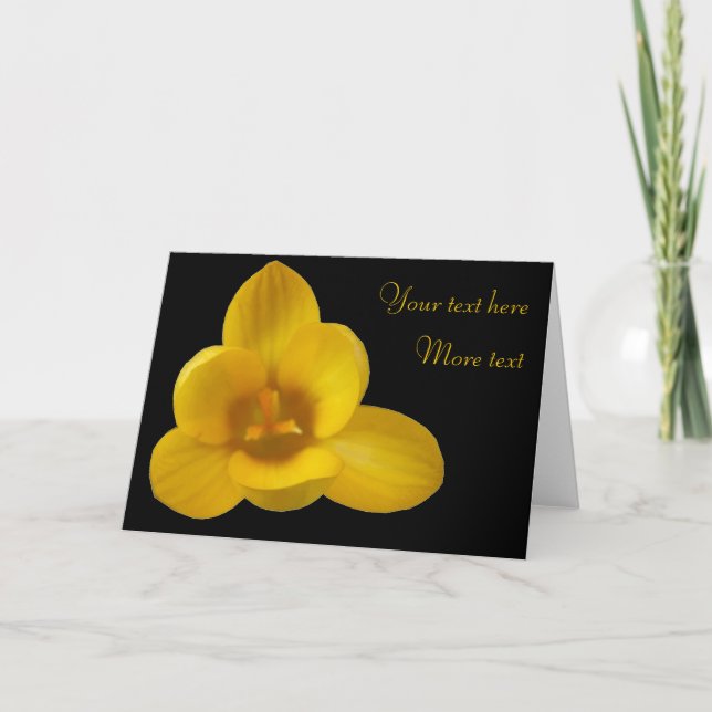 Tarjeta de saludo de Personalizado de Crocus amari (Anverso)