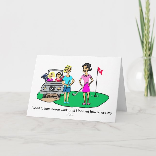Tarjeta de saludo de Personalizado de golf (Anverso)