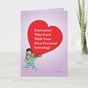 Tarjeta De Saludo De Personalizado De Gran Corazón