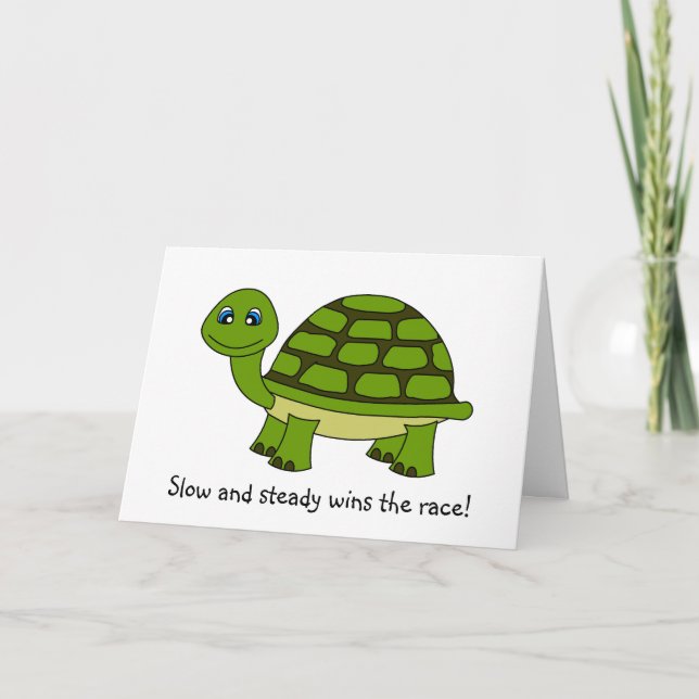 Tarjeta de saludo de Personalizado de tortuga lige (Anverso)