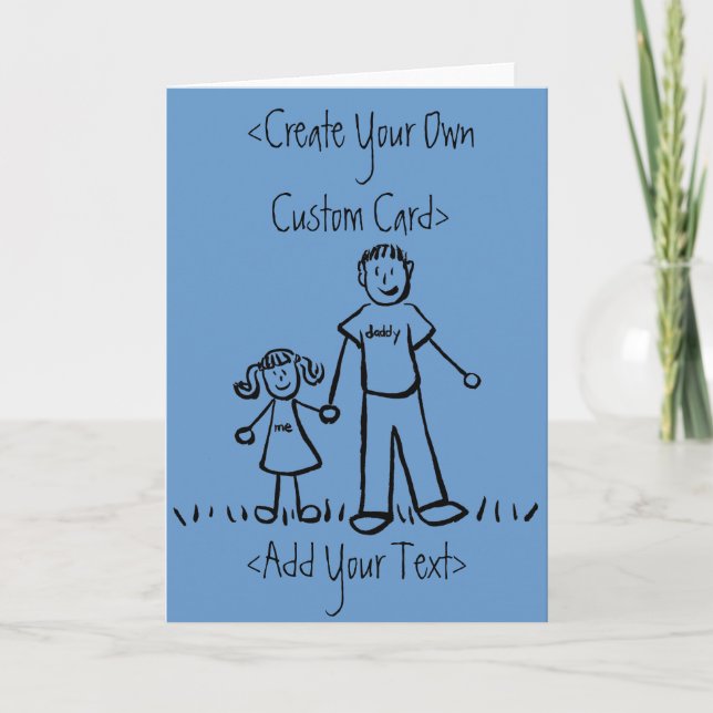 Tarjeta de saludo de Personalizado padre e hija (Anverso)