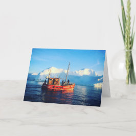 tarjeta de saludo de pesca ártica