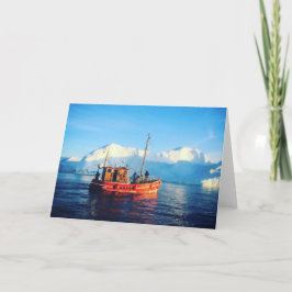 tarjeta de saludo de pesca ártica
