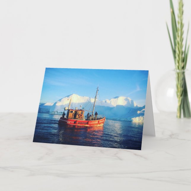 tarjeta de saludo de pesca ártica (Anverso)