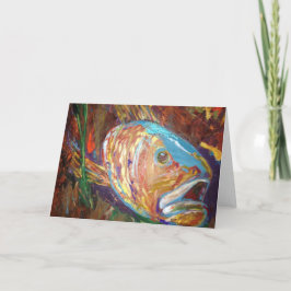 Tarjeta de saludo de pescado, sobres incluidos