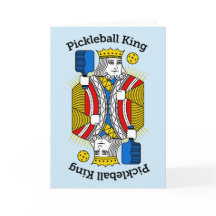Tarjeta de saludo de Pickleball - Rey de Picklebal