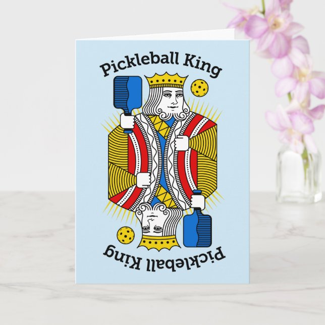 Tarjeta de saludo de Pickleball - Rey de Picklebal (Orquídea)