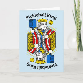 Tarjeta de saludo de Pickleball - Rey del Pickleba