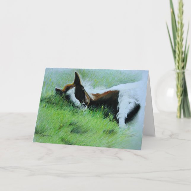 Tarjeta de saludo de pie "Campo de sueños" (Anverso)