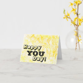 Tarjeta de saludo de pintura con salpicadura amari