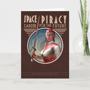 Tarjeta de saludo de Piratería Espacial