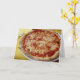 Tarjeta de saludo de pizza de queso (Yellow Flower)